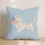American Dachshund Throw Pillow - Hillcroft Home