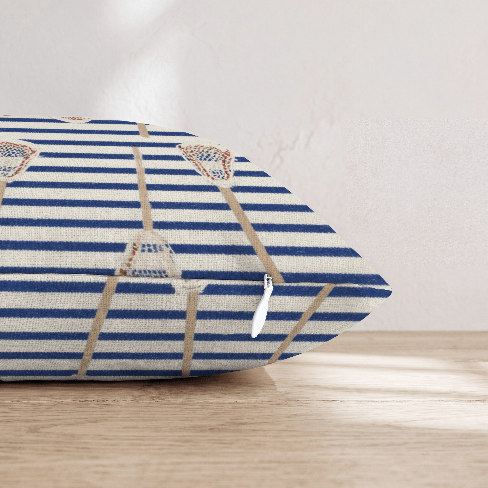 American Lacrosse Stripes Throw Pillow - Hillcroft Home