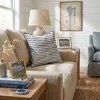 American Lacrosse Stripes Throw Pillow - Hillcroft Home
