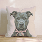 American Pitbull Terrier Portrait Throw Pillow - Hillcroft Home