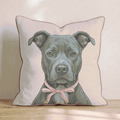 American Pitbull Terrier Portrait Throw Pillow - Hillcroft Home