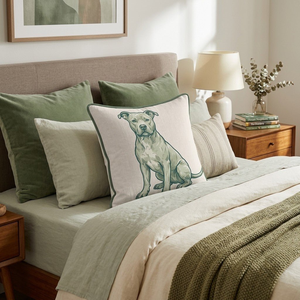 American Pitbull Terrier Throw Pillow - Hillcroft Home