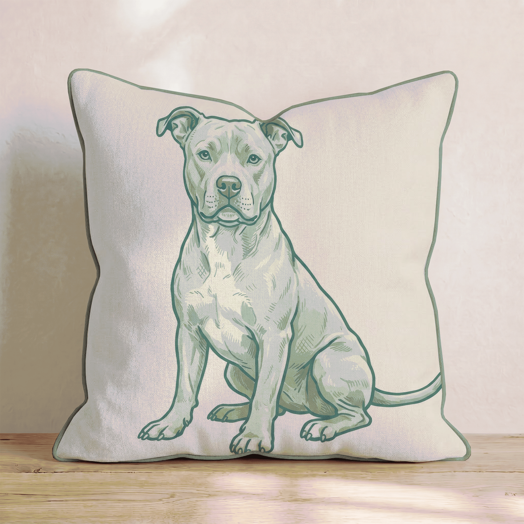American Pitbull Terrier Throw Pillow - Hillcroft Home