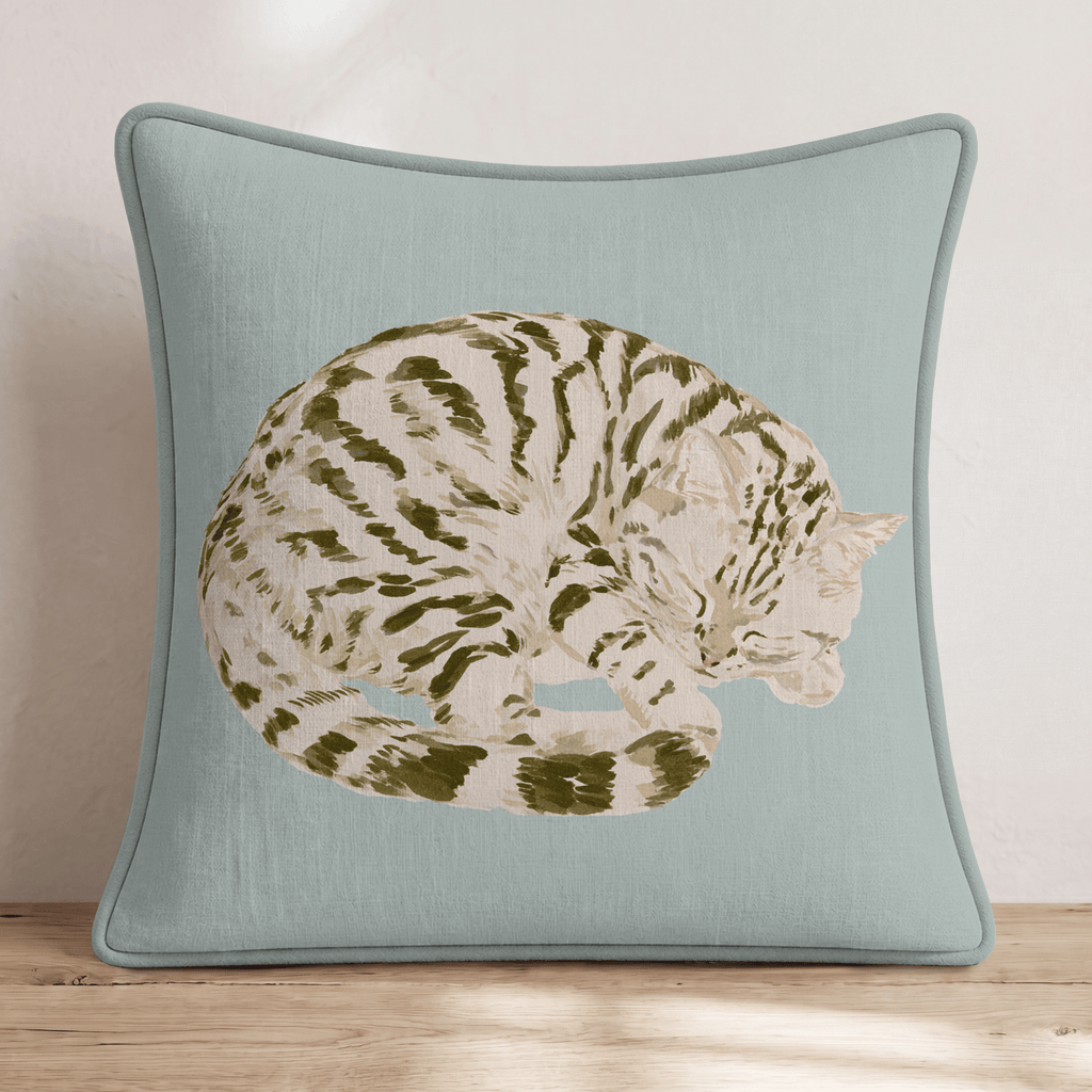 American Shorthair Slumber Throw Pillow - Hillcroft Home