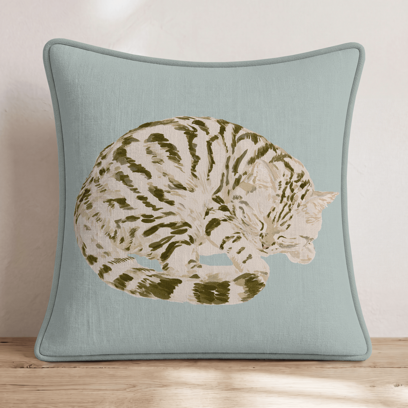American Shorthair Slumber Throw Pillow - Hillcroft Home