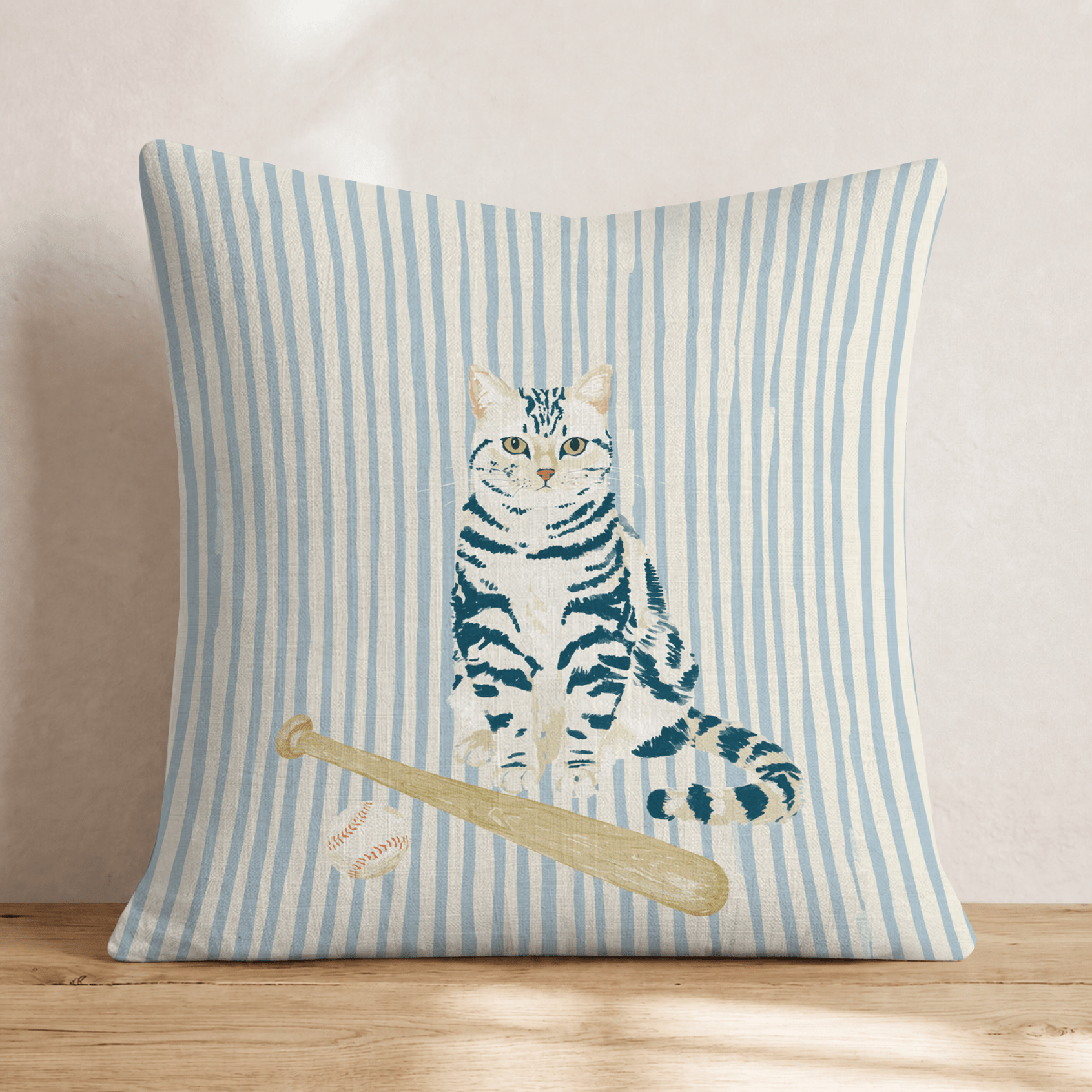 American Shorthair Strikeout Throw Pillow - Hillcroft Home