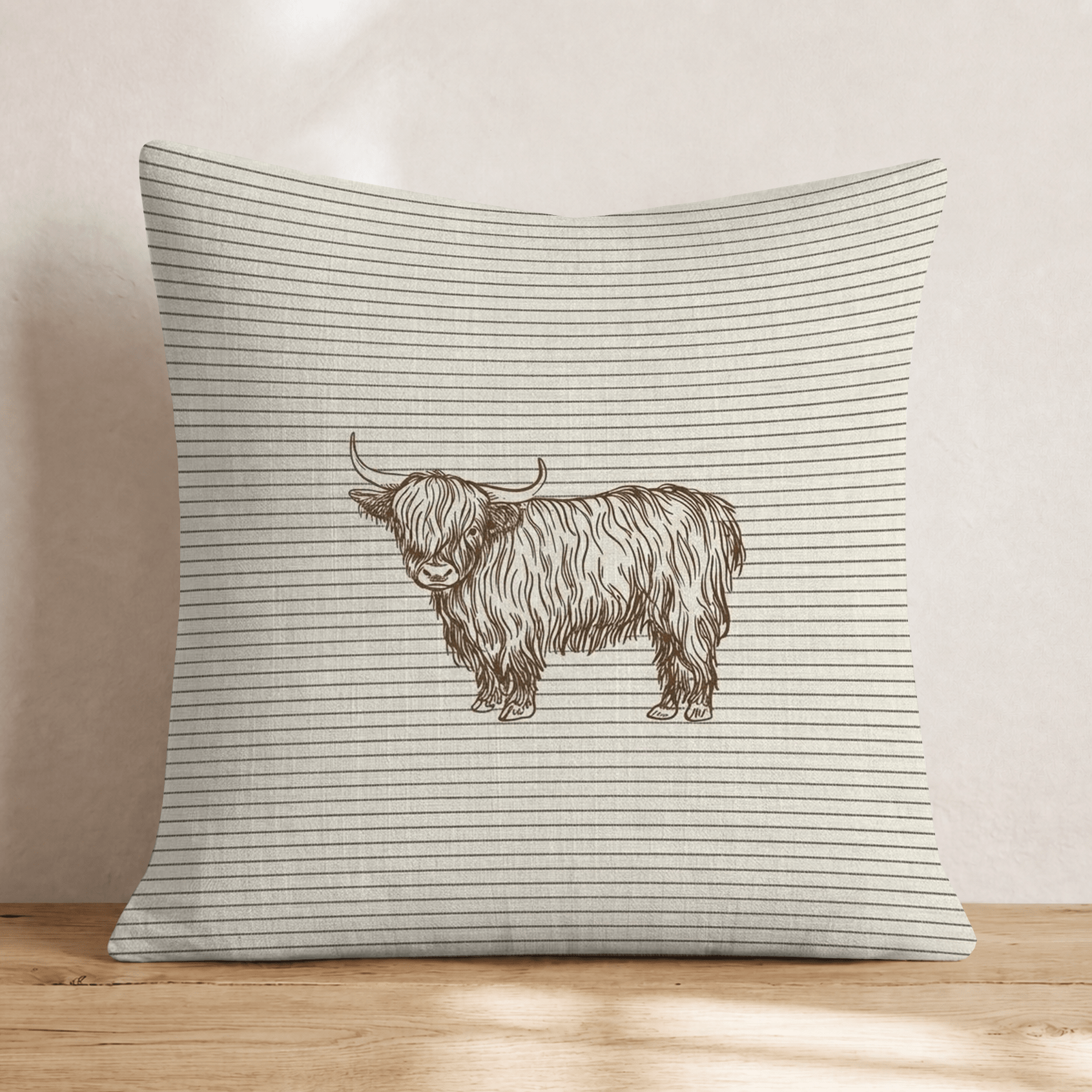 Angus Ticking Stripe Throw Pillow - Hillcroft Home