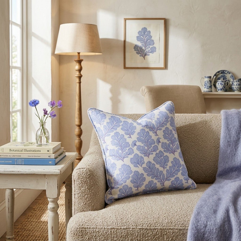 AnnaKatherine Blue Throw Pillow - Hillcroft Home