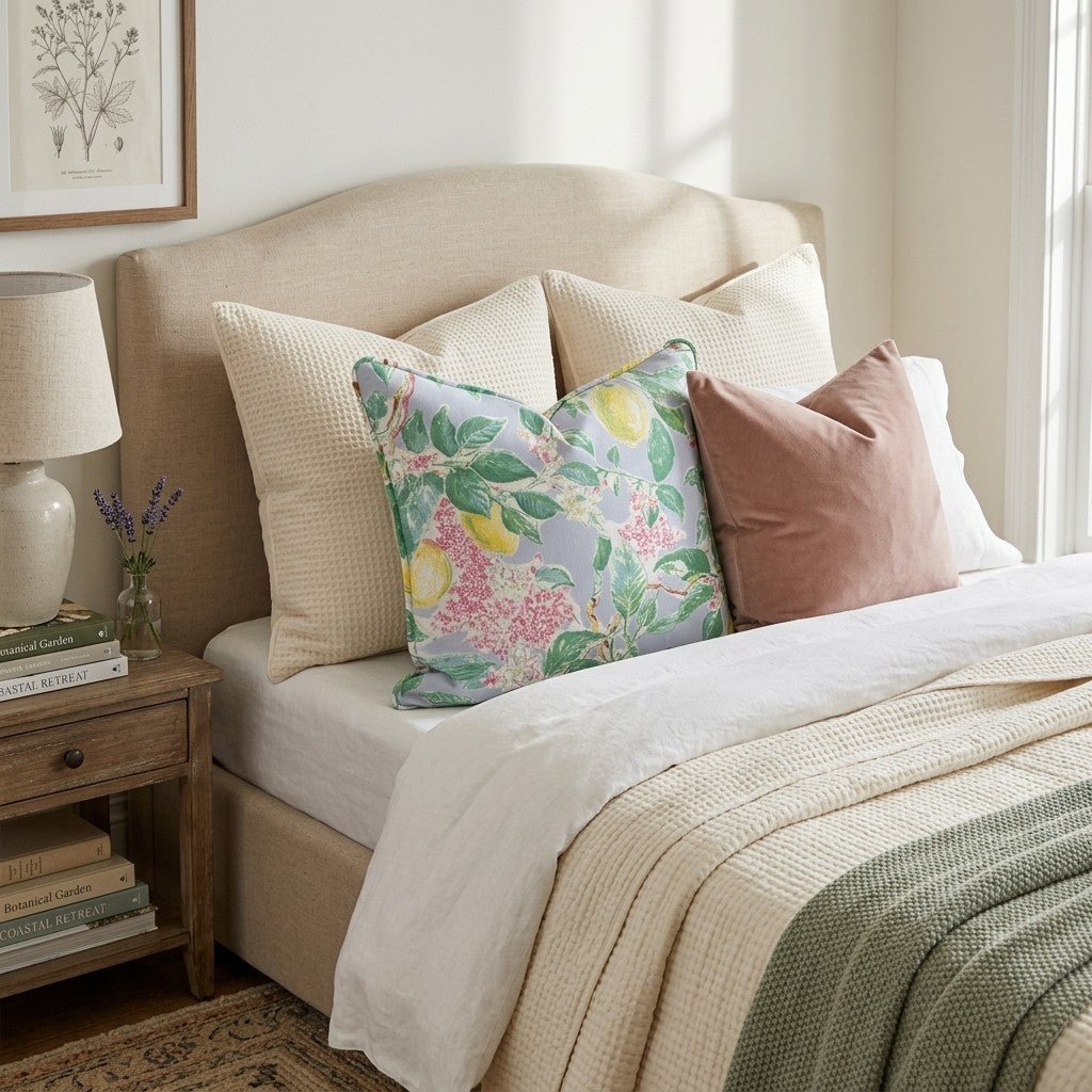 Anna's Lemon Tree Throw Pillow - Hillcroft Home
