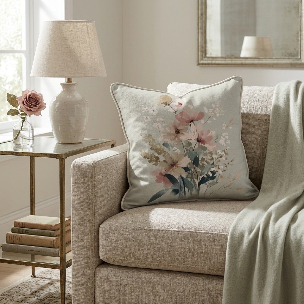 Anniversary Bouquet Throw Pillow - Hillcroft Home