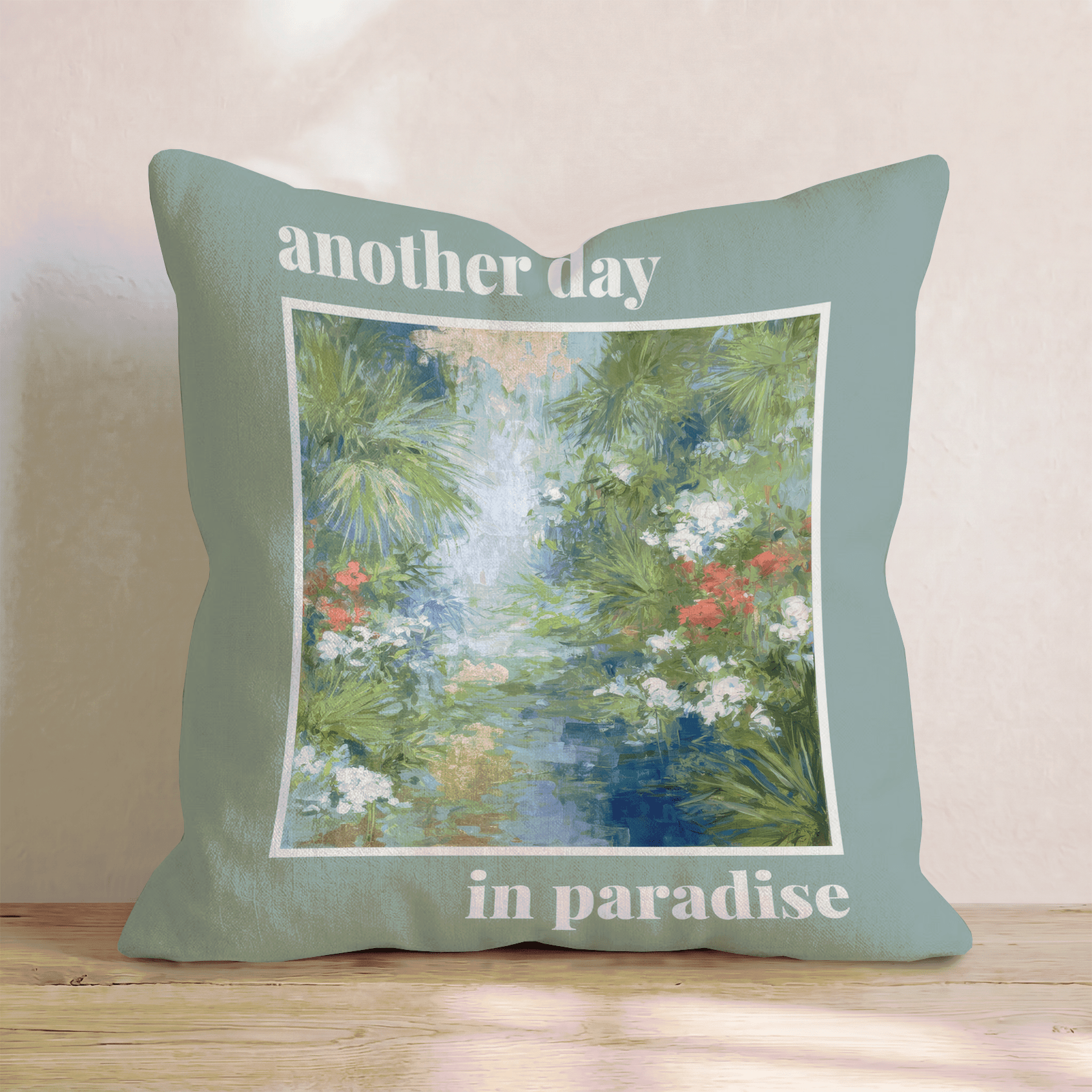 another day in paradise Throw Pillow - Hillcroft Home