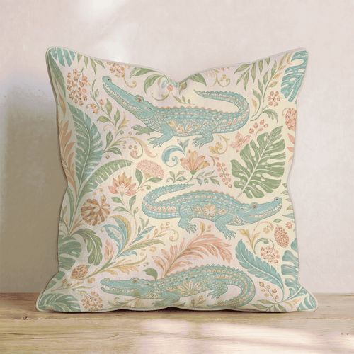 Ansley Alligator Throw Pillow - Hillcroft Home