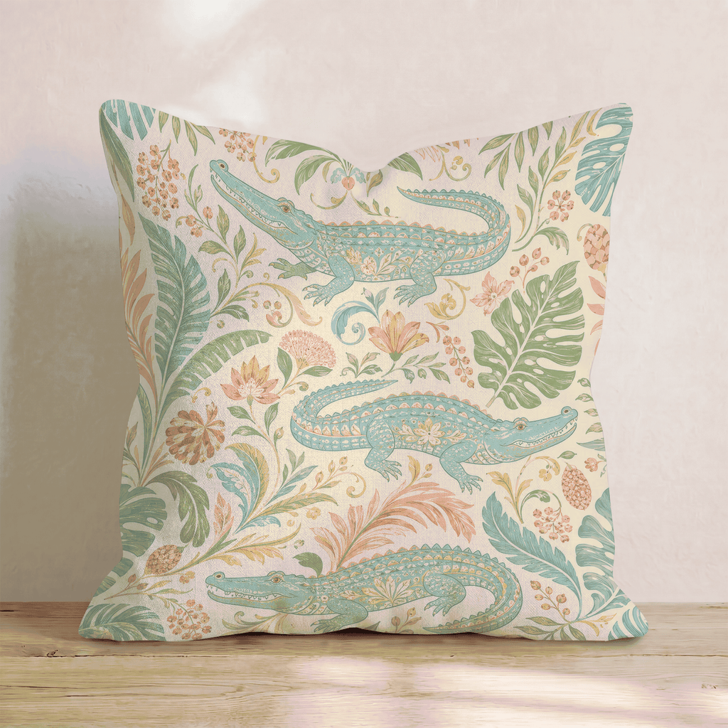 Ansley Alligator Throw Pillow - Hillcroft Home