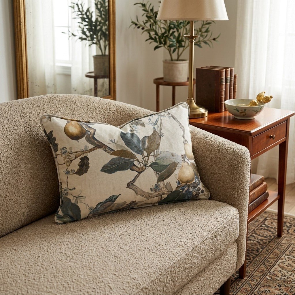 Antique Botanical Orchard Throw Pillow - Hillcroft Home