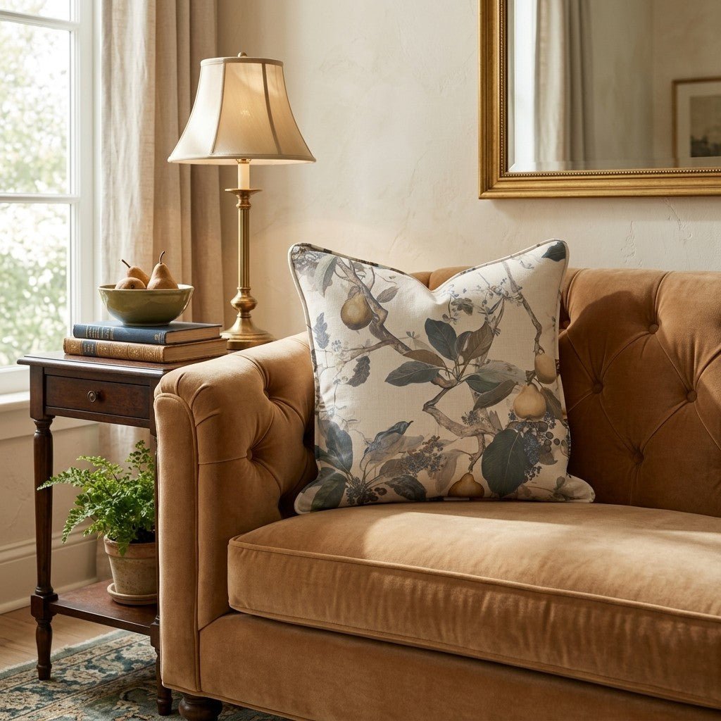 Antique Botanical Orchard Throw Pillow - Hillcroft Home