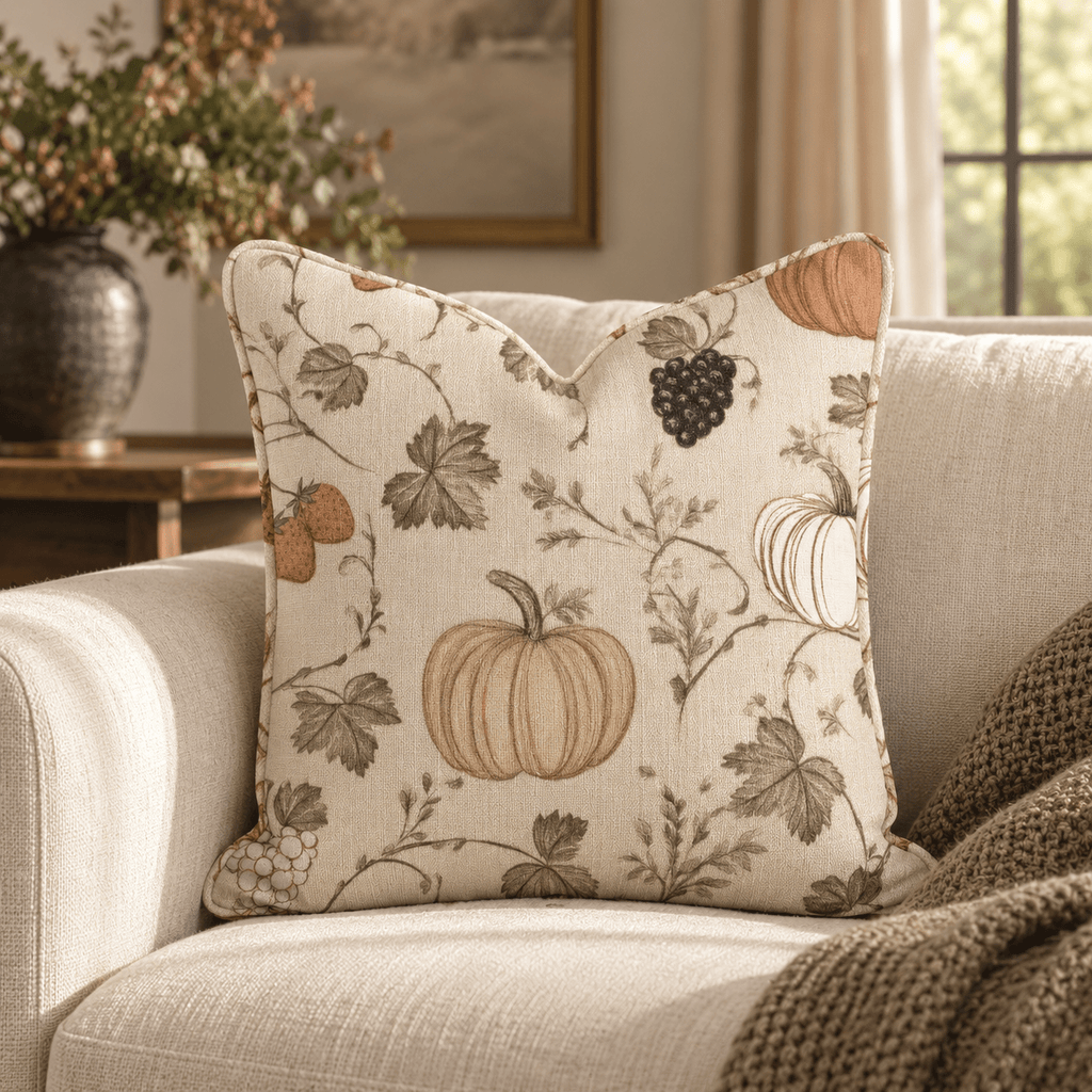 Antique Harvest Vine Throw Pillow throw pillow - Hillcroft Home