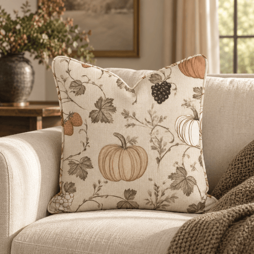 Antique Harvest Vine Throw Pillow throw pillow - Hillcroft Home
