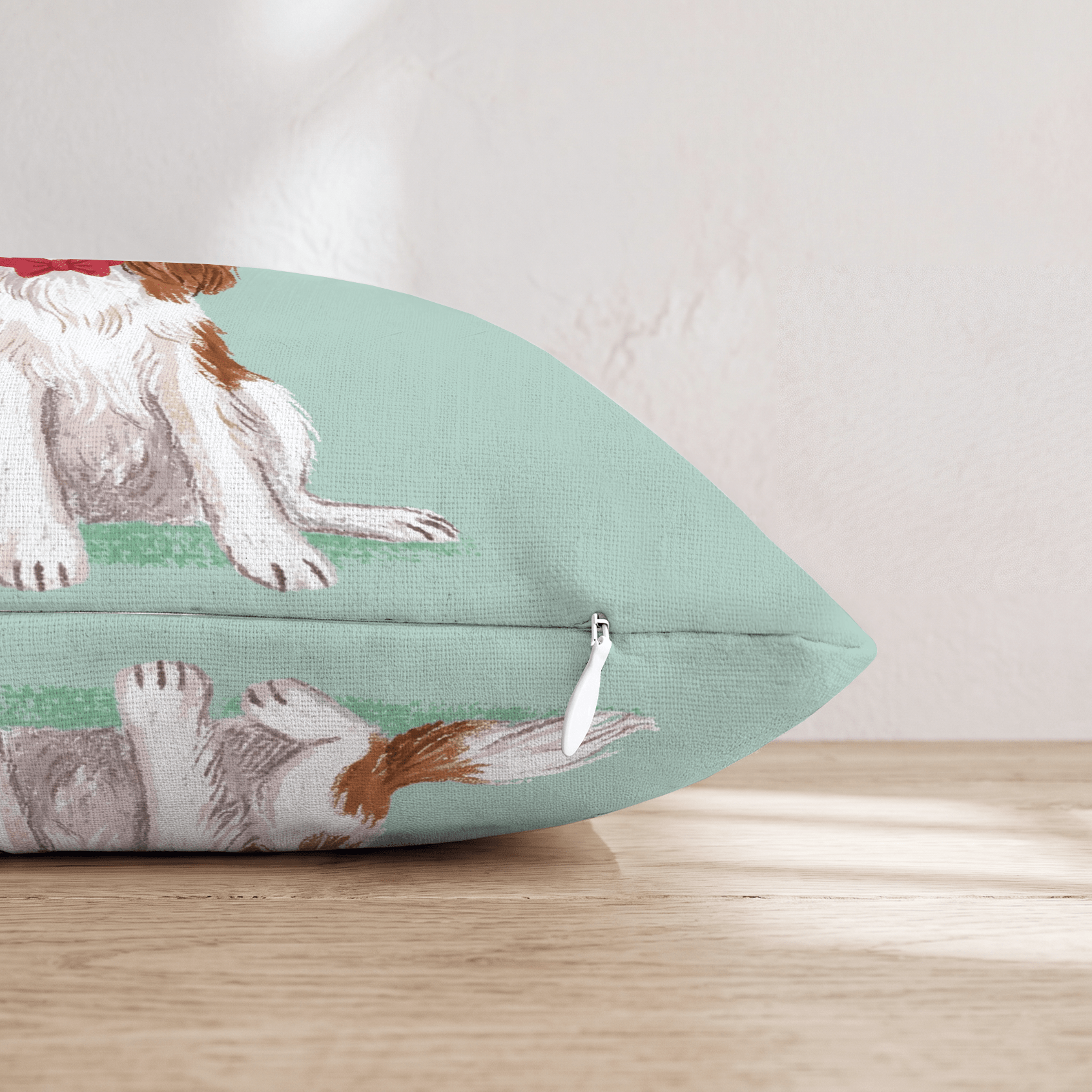 Antler Headband Cavalier King Charles Spaniel Throw Pillow - Hillcroft Home
