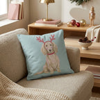 Antler Headband Dachshund Throw Pillow - Hillcroft Home