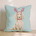 Antler Headband Dachshund Throw Pillow - Hillcroft Home