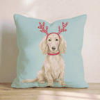 Antler Headband Dachshund Throw Pillow - Hillcroft Home