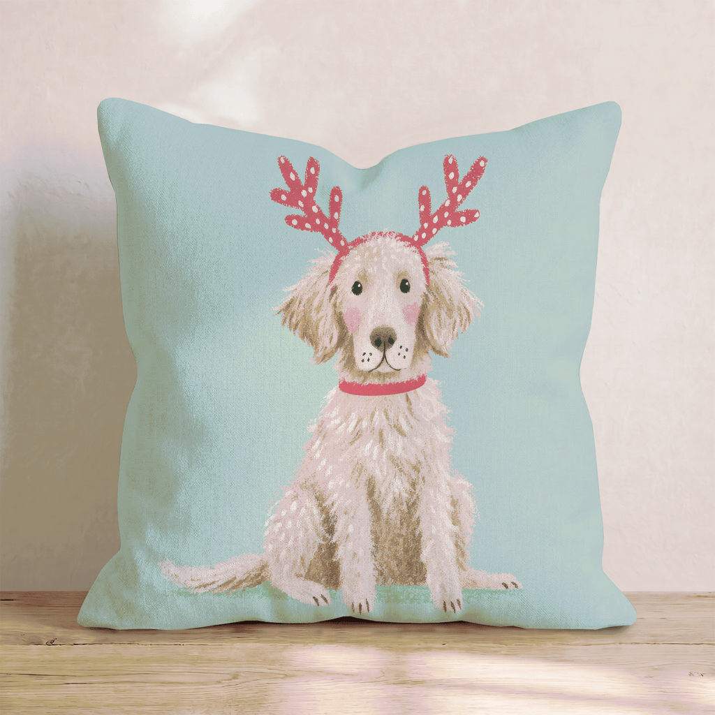 Antler Headband Golden Throw Pillow - Hillcroft Home