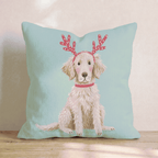 Antler Headband Golden Throw Pillow - Hillcroft Home