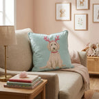 Antler Headband Goldendoodle Throw Pillow - Hillcroft Home