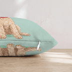 Antler Headband Goldendoodle Throw Pillow - Hillcroft Home