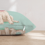 Antler Headband Labradoodle Throw Pillow - Hillcroft Home