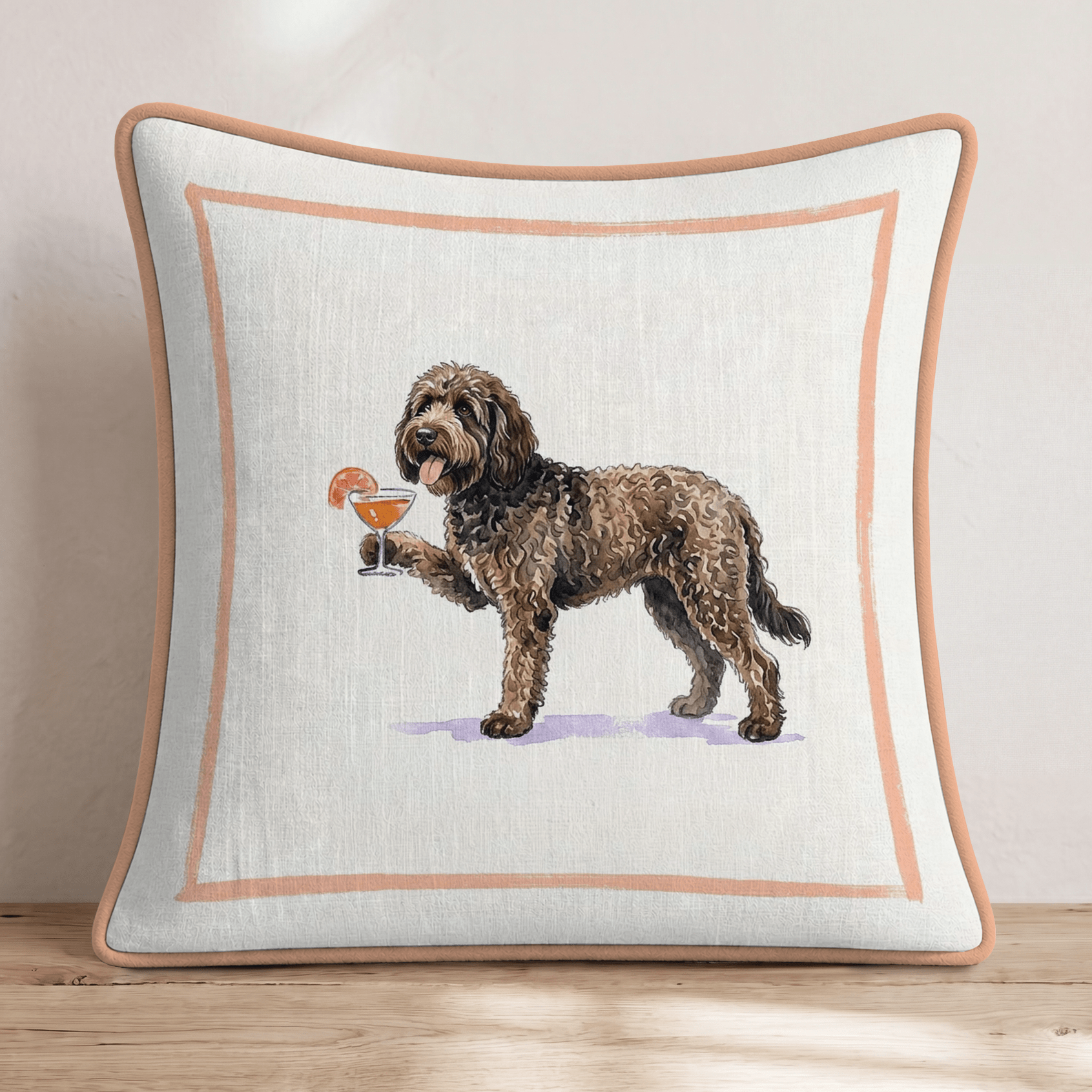 Aperol Barbet Throw Pillow - Hillcroft Home