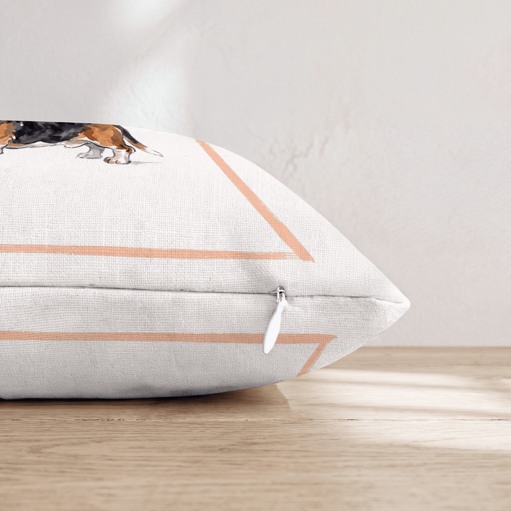 Aperol Basset Hound Throw Pillow - Hillcroft Home