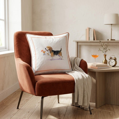 Aperol Beagle Throw Pillow - Hillcroft Home