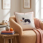 Aperol Border Collie Throw Pillow - Hillcroft Home