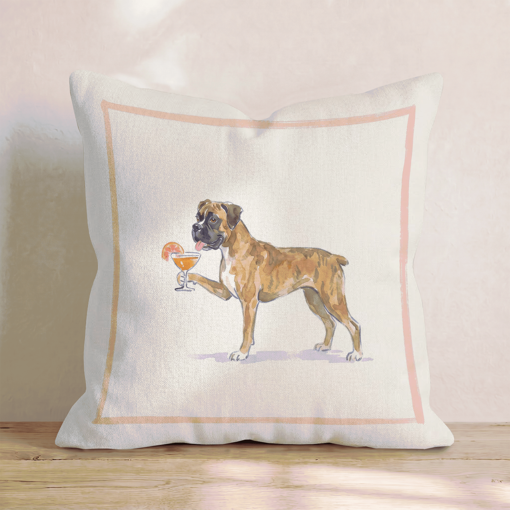 Aperol Boxer Throw Pillow - Hillcroft Home