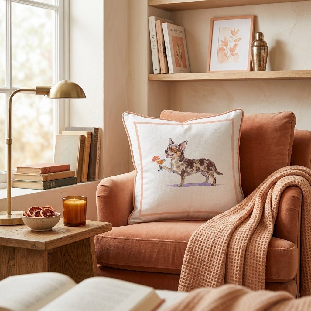 Aperol Chihuahua Throw Pillow - Hillcroft Home