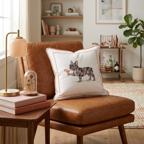 Aperol French Bulldog Throw Pillow - Hillcroft Home