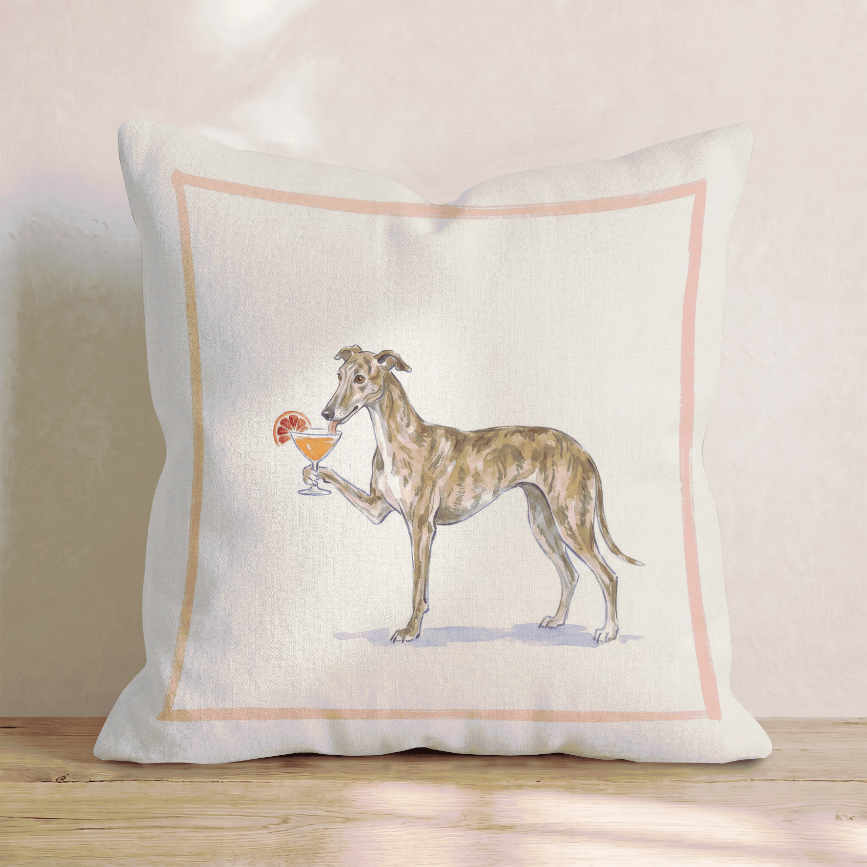 Aperol Greyhound Throw Pillow - Hillcroft Home