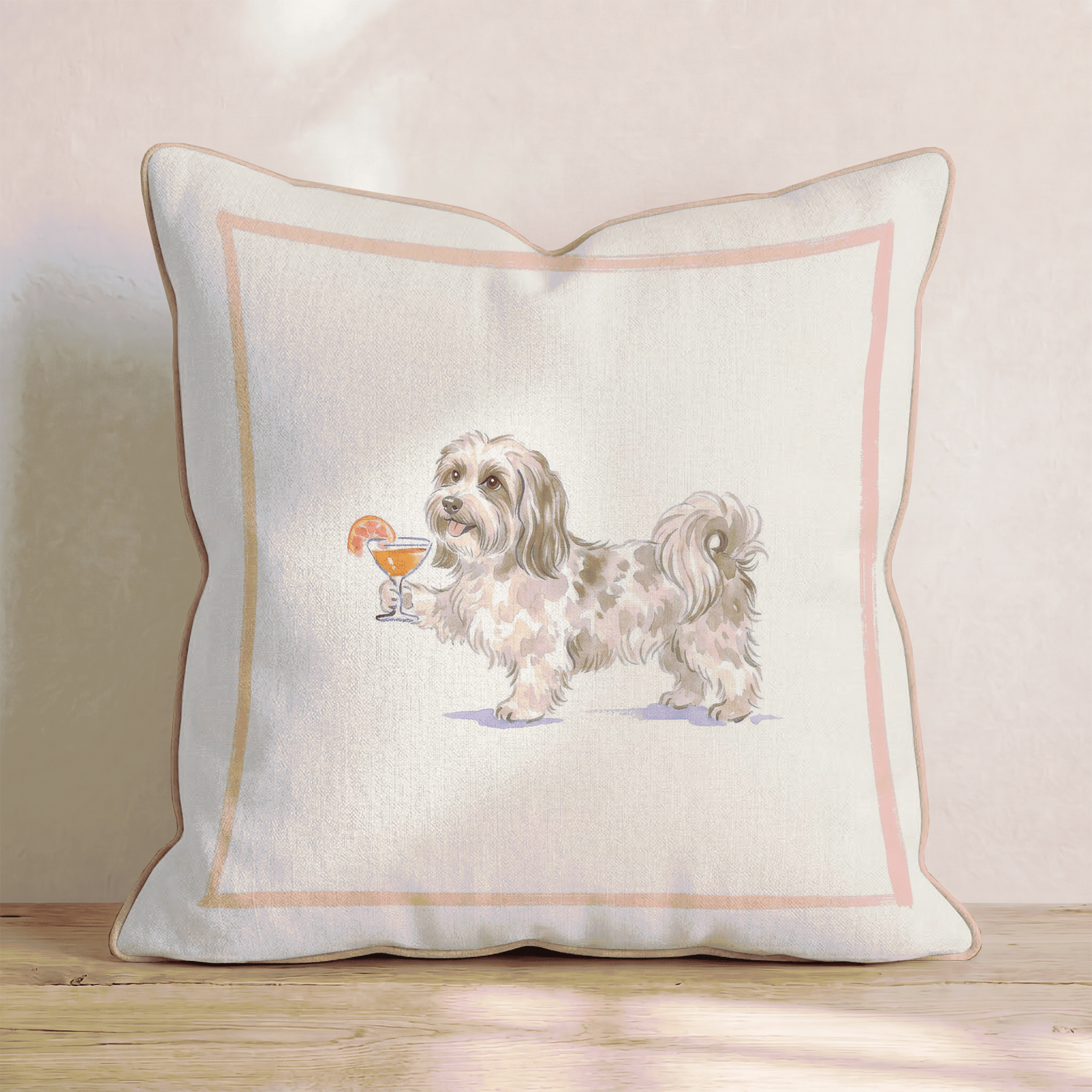Aperol Havanese Throw Pillow - Hillcroft Home
