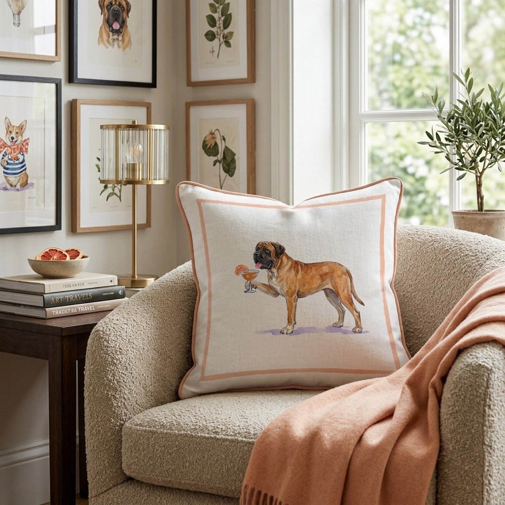 Aperol Mastiff Throw Pillow - Hillcroft Home