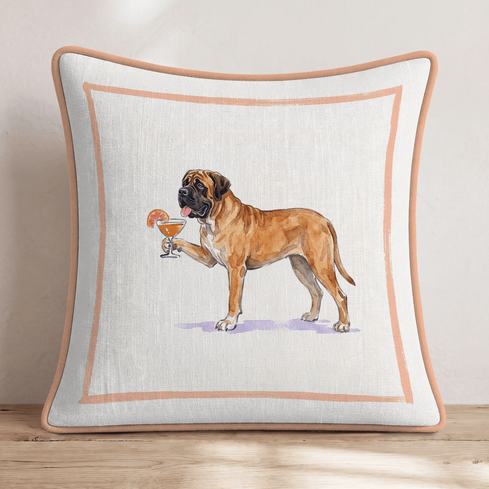 Aperol Mastiff Throw Pillow - Hillcroft Home