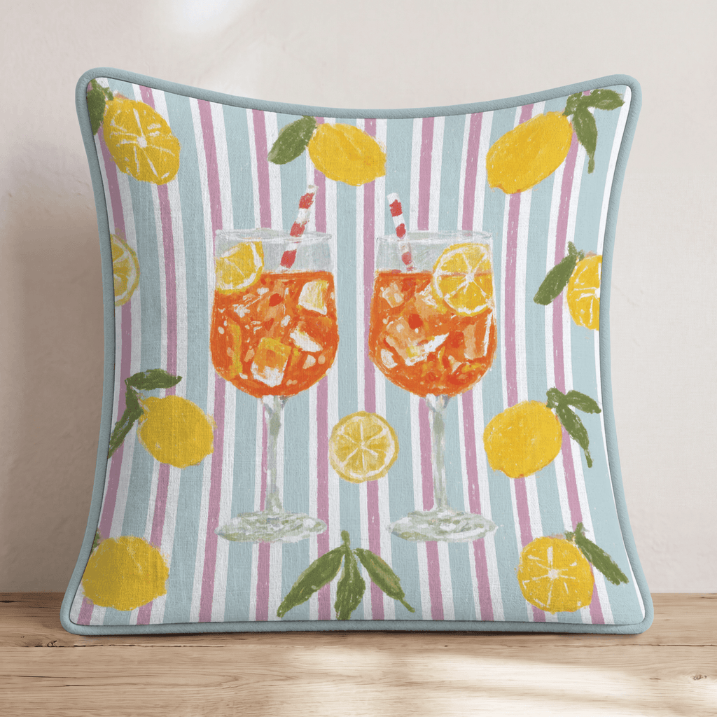 Aperol O_Clock Throw Pillow - Hillcroft Home