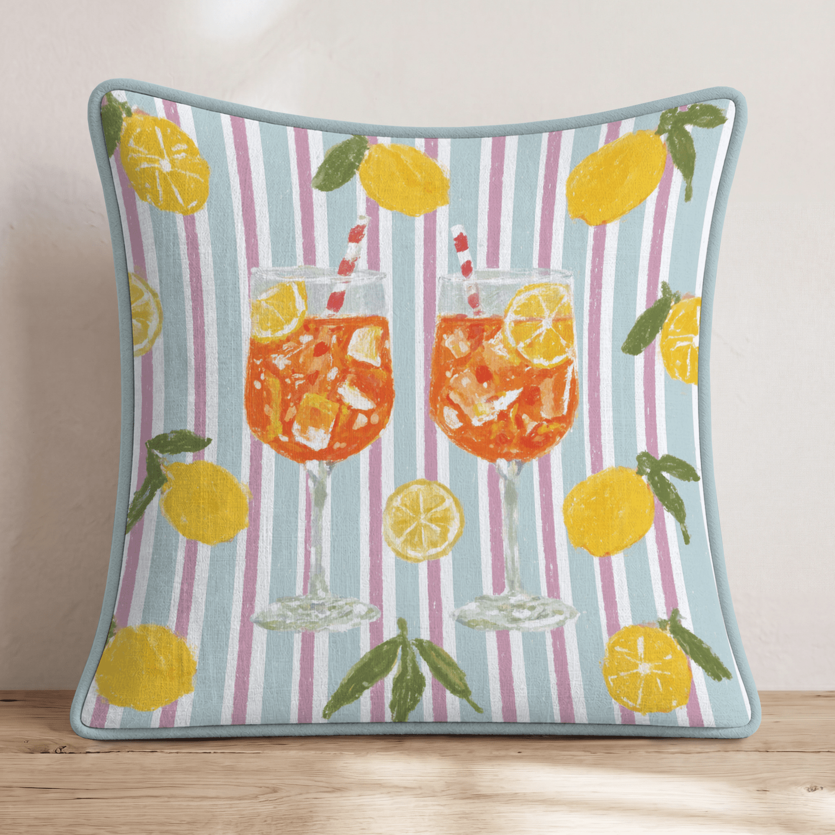 Aperol O_Clock Throw Pillow - Hillcroft Home