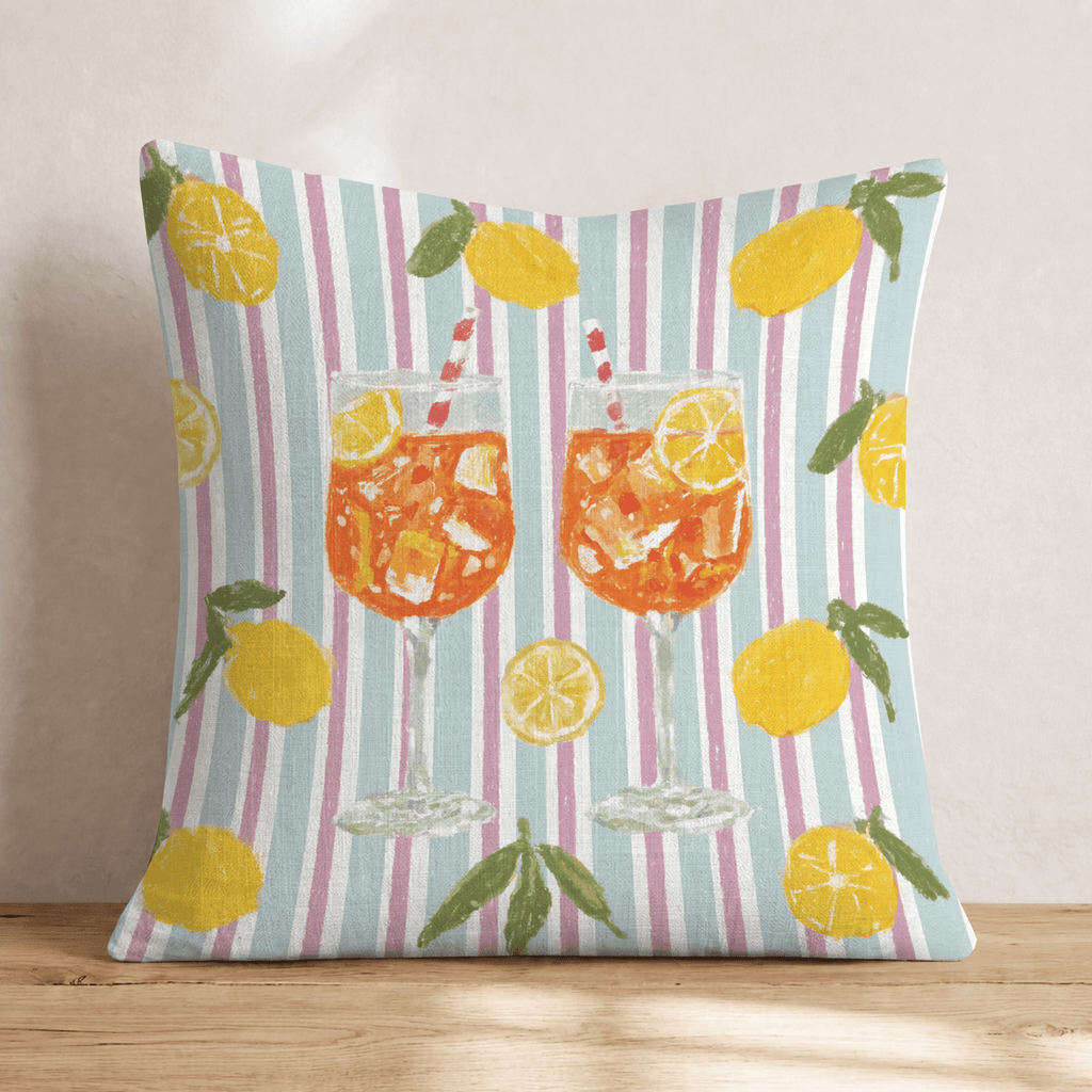 Aperol O_Clock Throw Pillow - Hillcroft Home