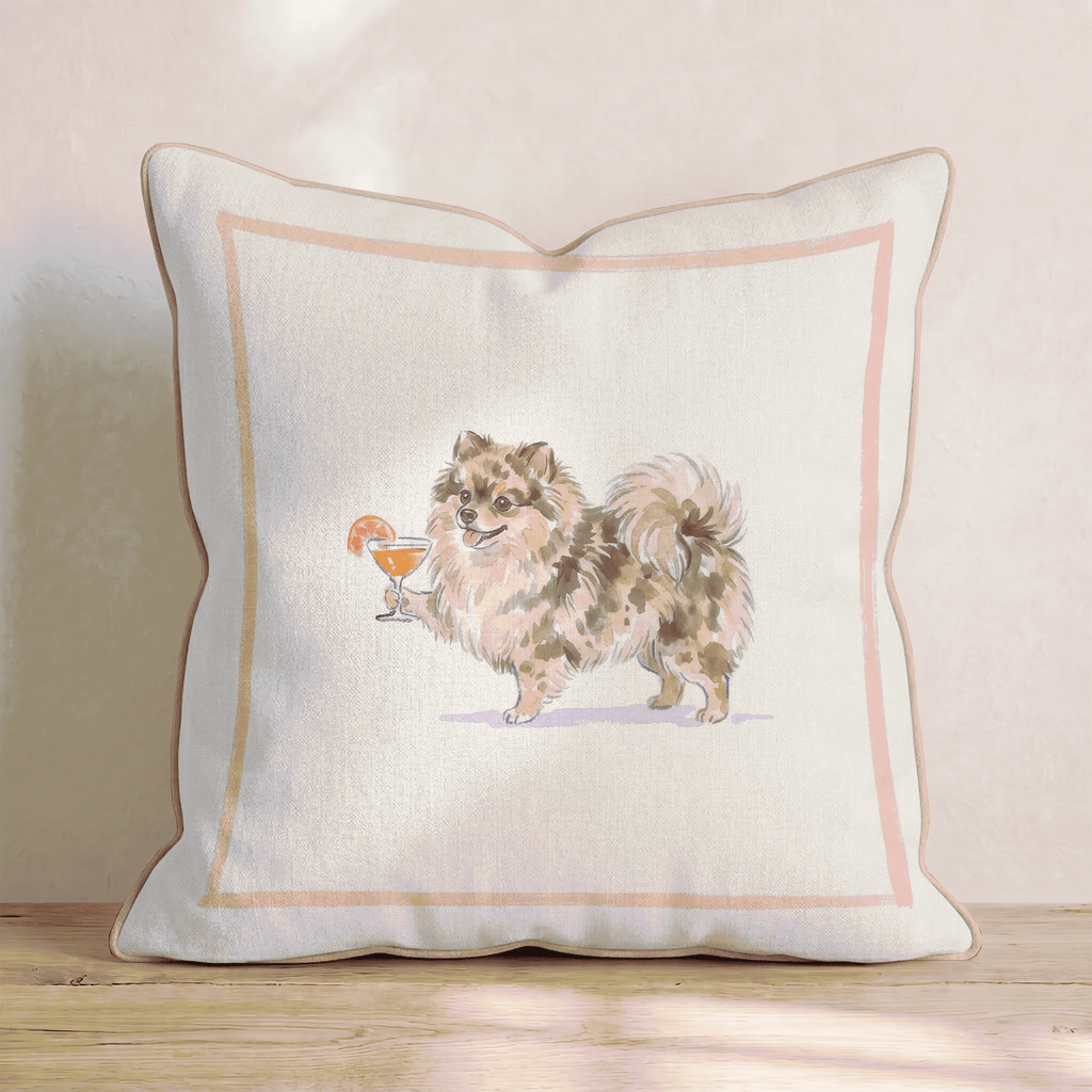 Aperol Pomeranian Throw Pillow - Hillcroft Home