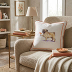 Aperol Pug Throw Pillow - Hillcroft Home