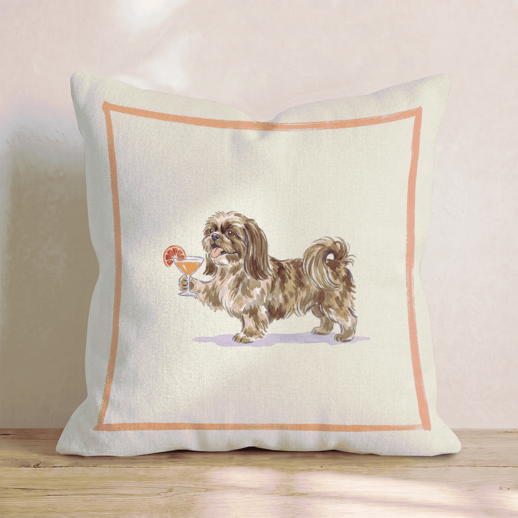 Aperol Shih Tzu Throw Pillow - Hillcroft Home
