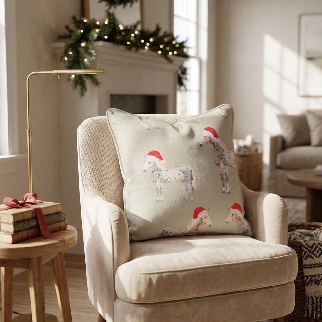 Appaloosa Santa Hats Throw Pillow - Hillcroft Home
