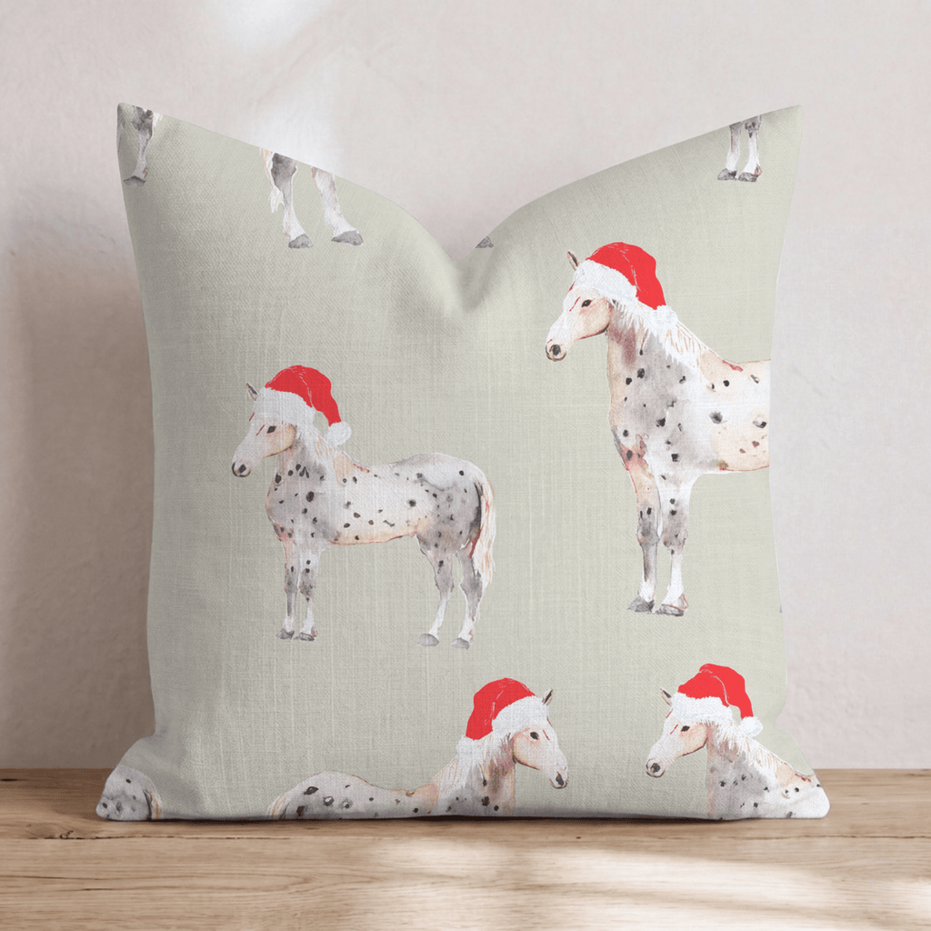Appaloosa Santa Hats Throw Pillow - Hillcroft Home