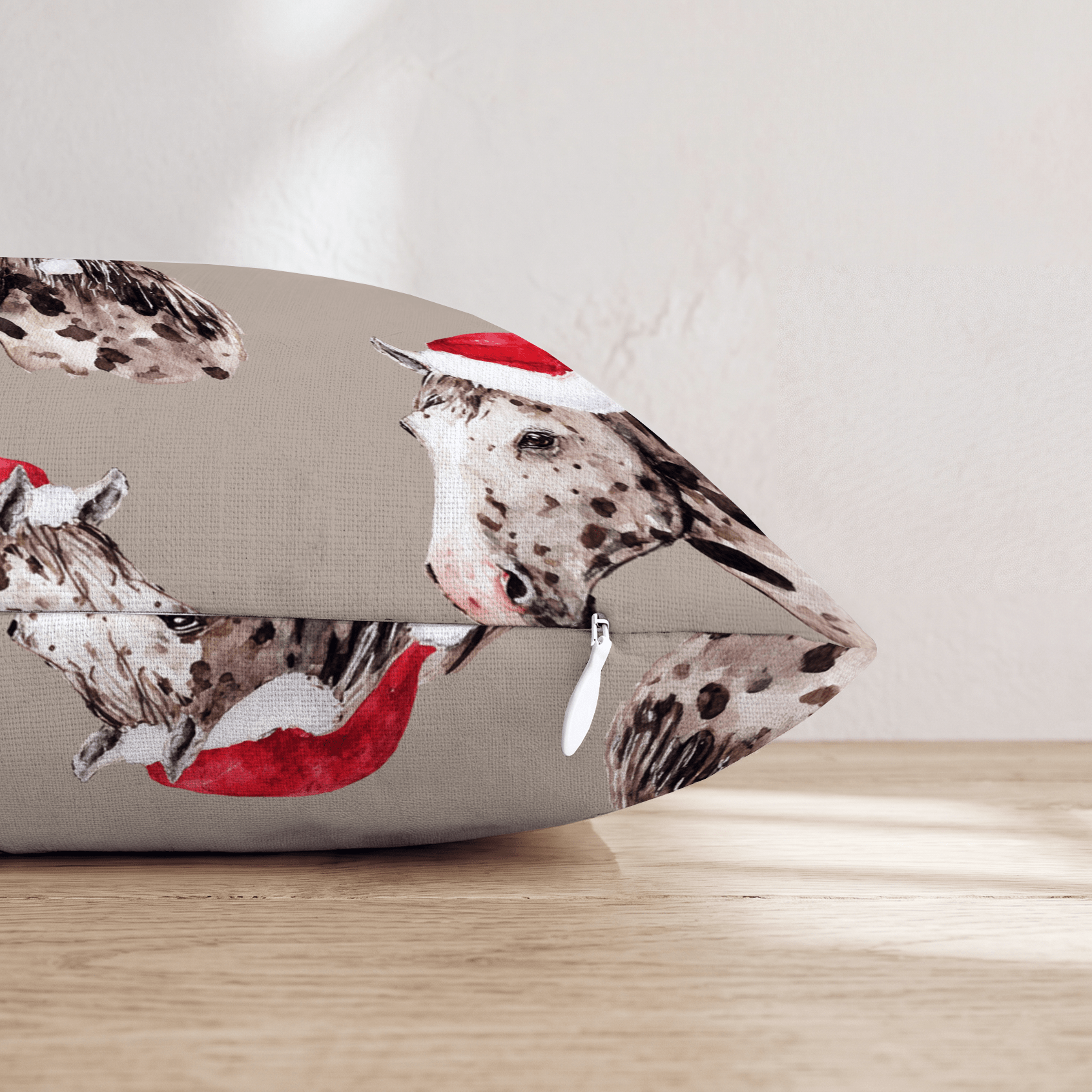 Appaloosa Santa Portraits Throw Pillow - Hillcroft Home